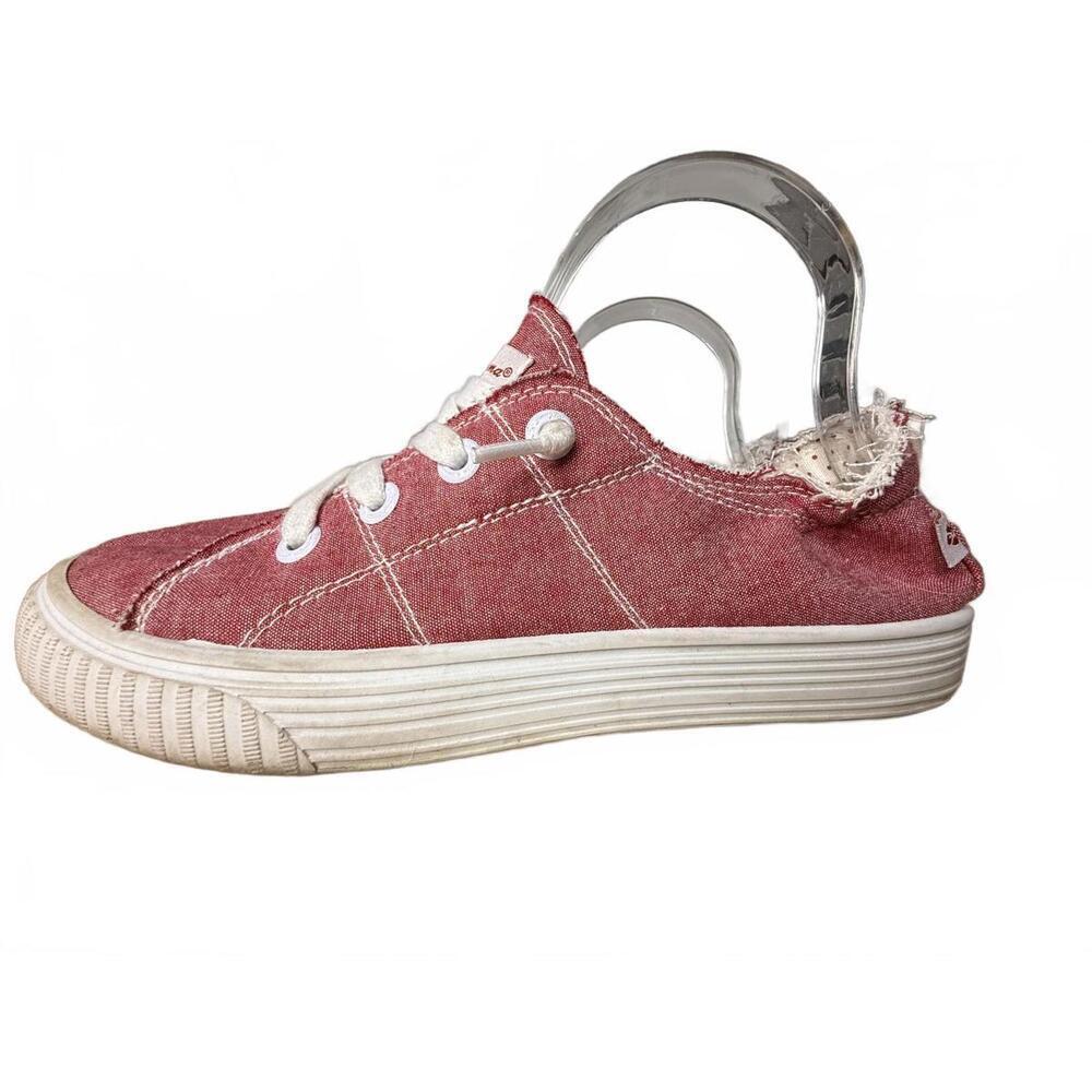 *Tommy Bahama No-Tie Distressed Shoes Women's Size 8 Red Tomato Girl Sneakers